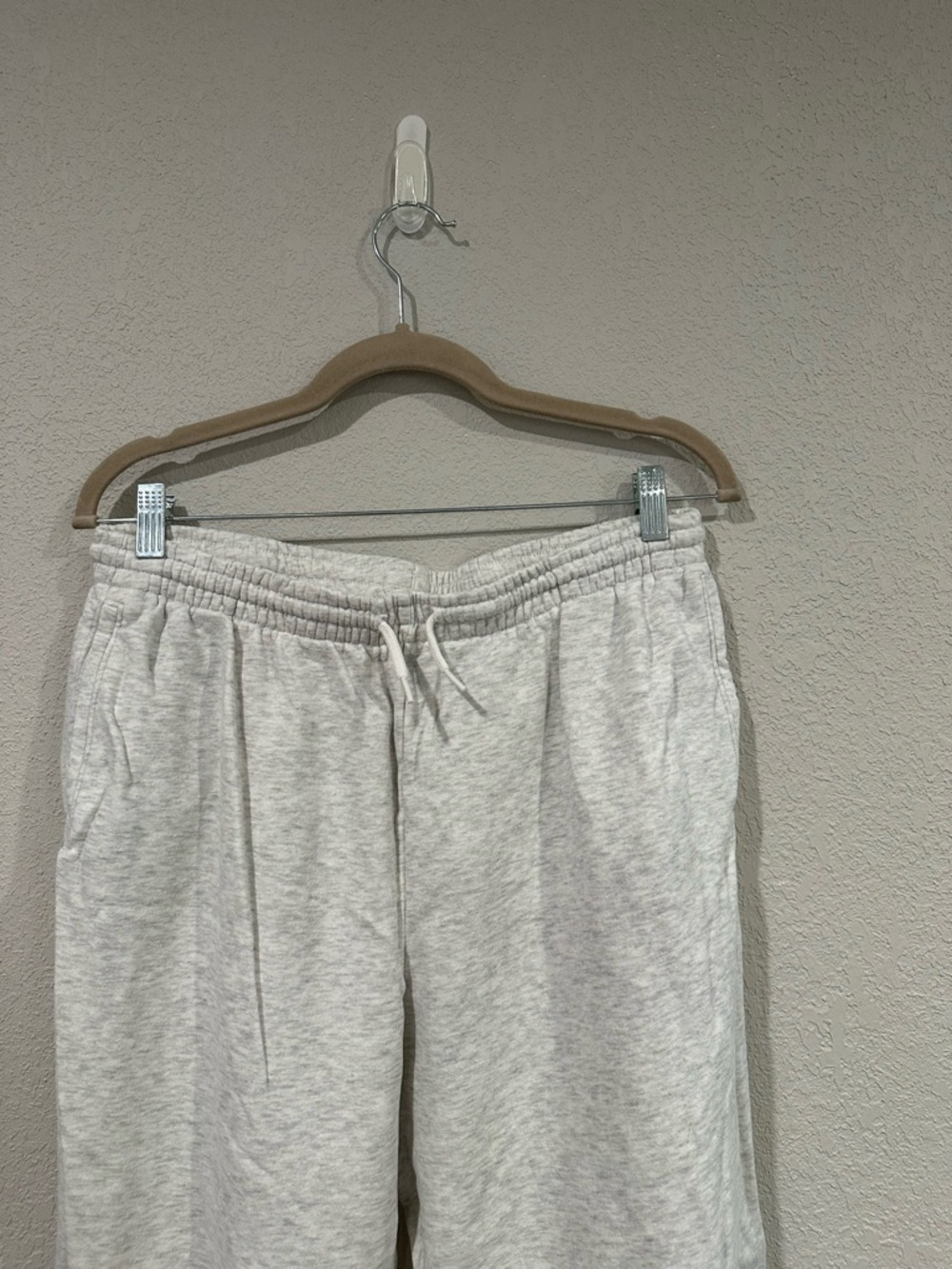 H&M Light Heather Gray Elastic Waist Jogger Sweatpants
